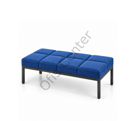 Seri İkili Puf 100x50x45h | Metal Ayaklı Modern Ofis & Bekleme Bankı